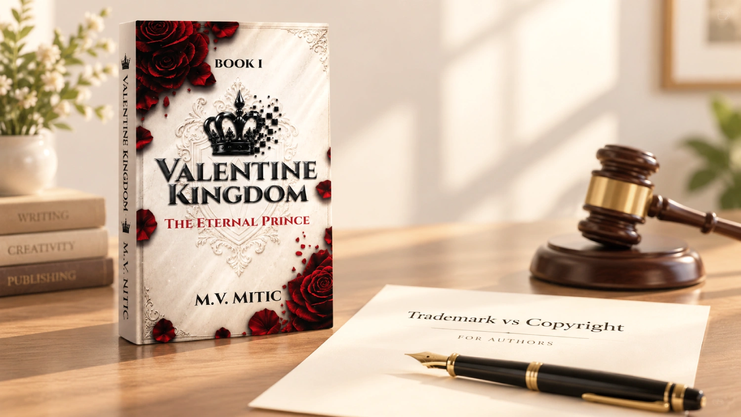 Valentine Kingdom The Eternal Prince fantasy book cover displayed against an ivory background